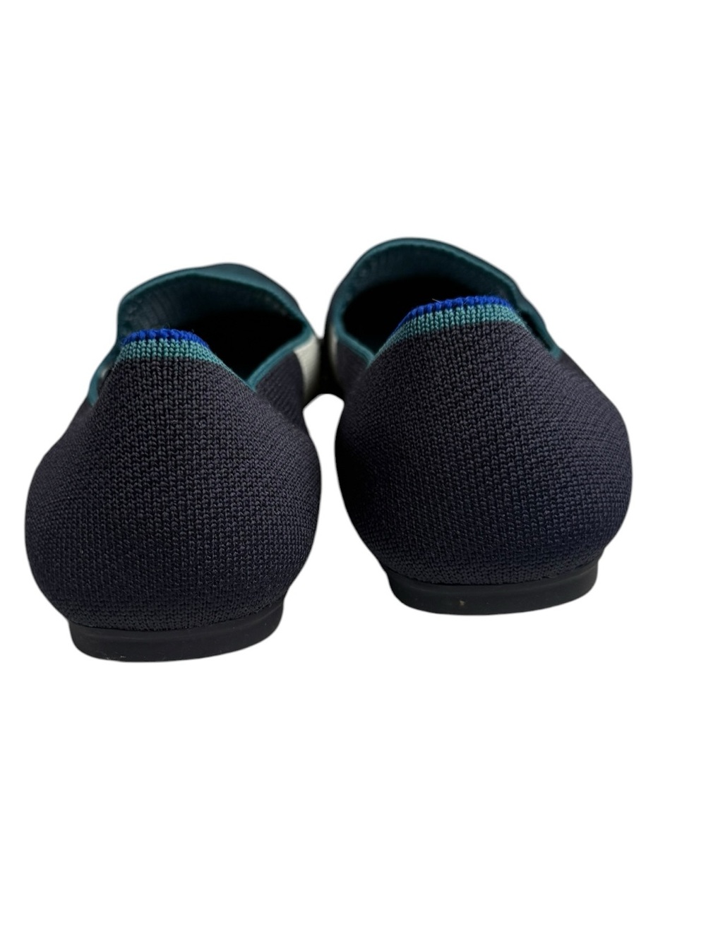 Rothy’s Spruce Prep Shoes Teal Navy White Washable Knit Flat Size 6.5 - Picture 5 of 15